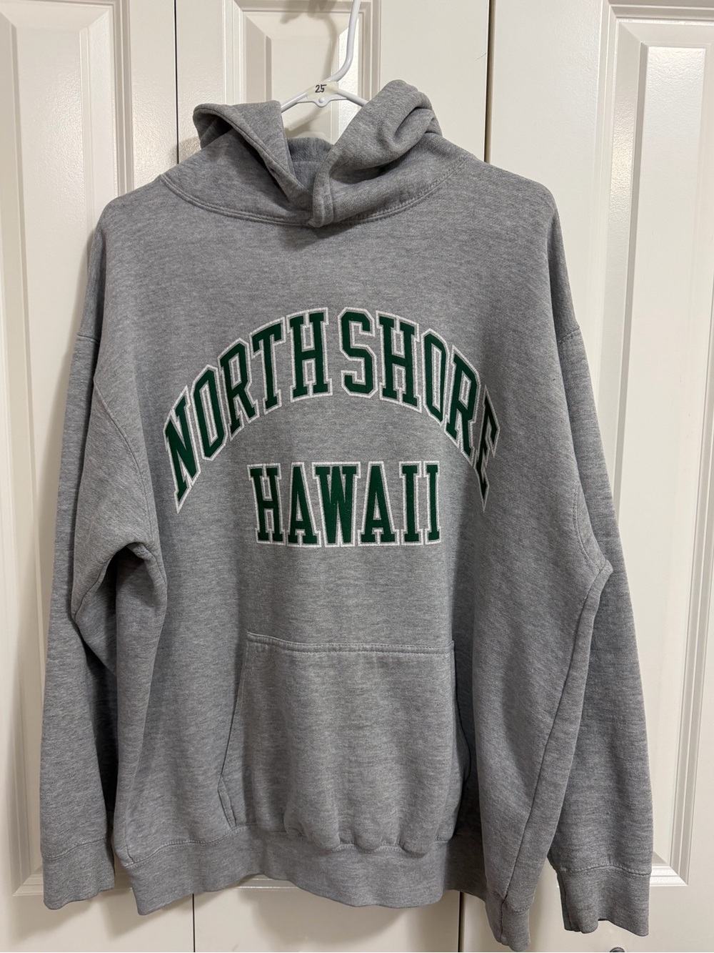 John Galt North Shore Hawaii Grey Oversized Pullover Hoodie